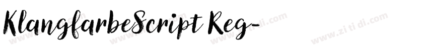 KlangfarbeScript Reg字体转换 KlangfarbeScript Reg字体转换